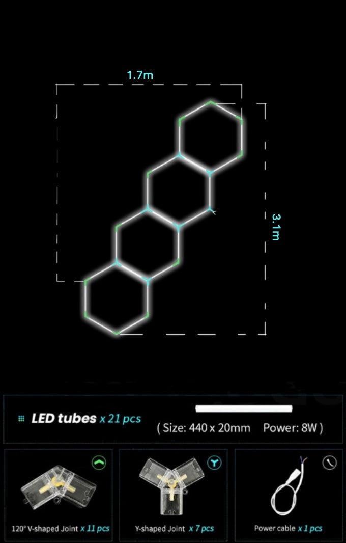 Octa-Grid LED Hexagon Kit