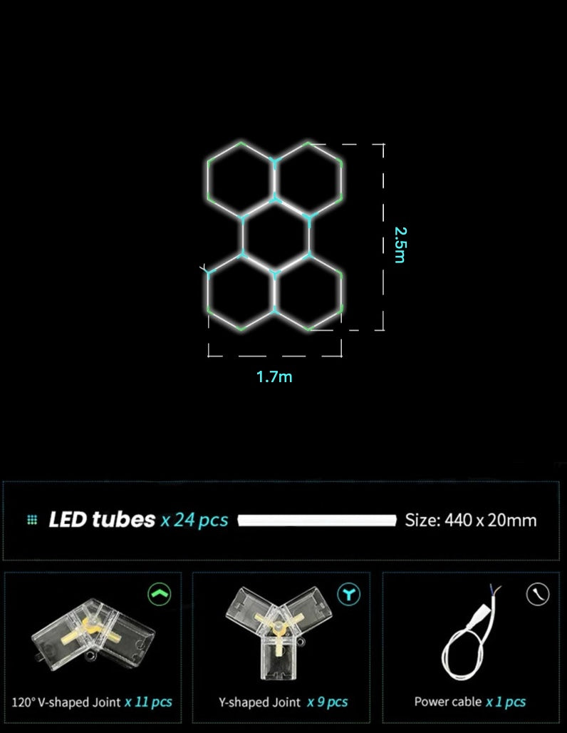 Octa-Grid LED Hexagon Kit