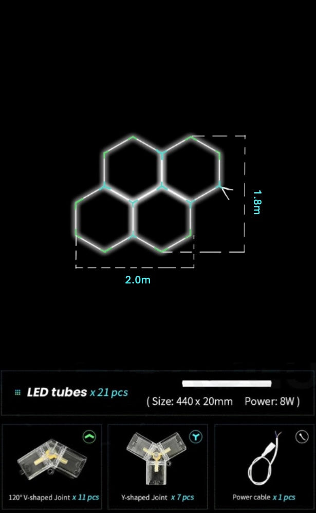 Octa-Grid LED Hexagon Kit