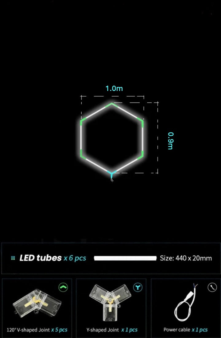 Octa-Grid LED Hexagon Kit